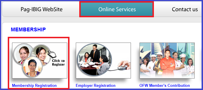 pag ibig online services
